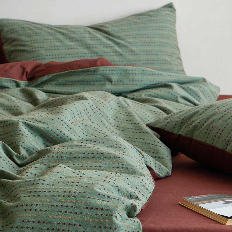 高级感色织全棉床上四件套