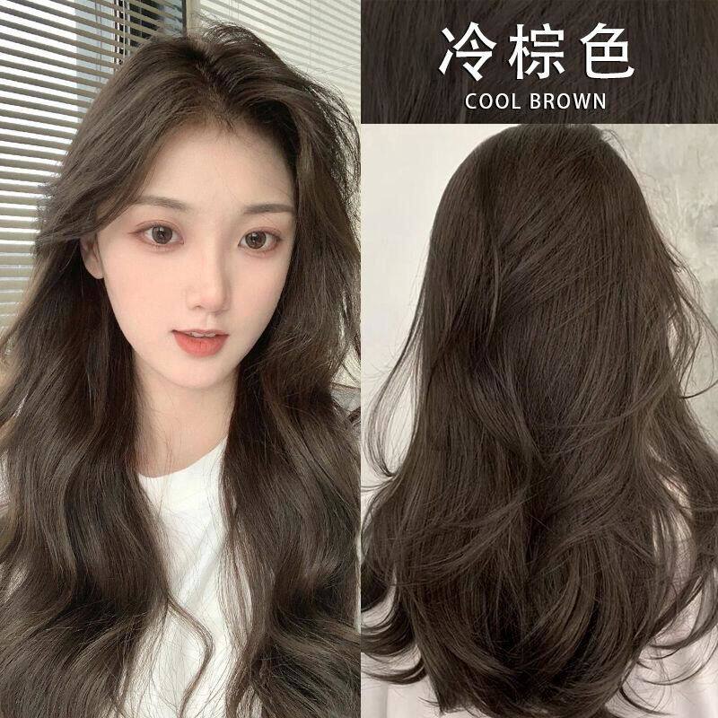 格格家冷棕色染发剂膏女