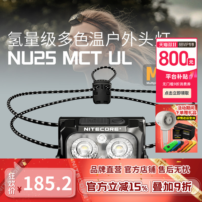 奈特科尔NU25MCTUL多色温头灯