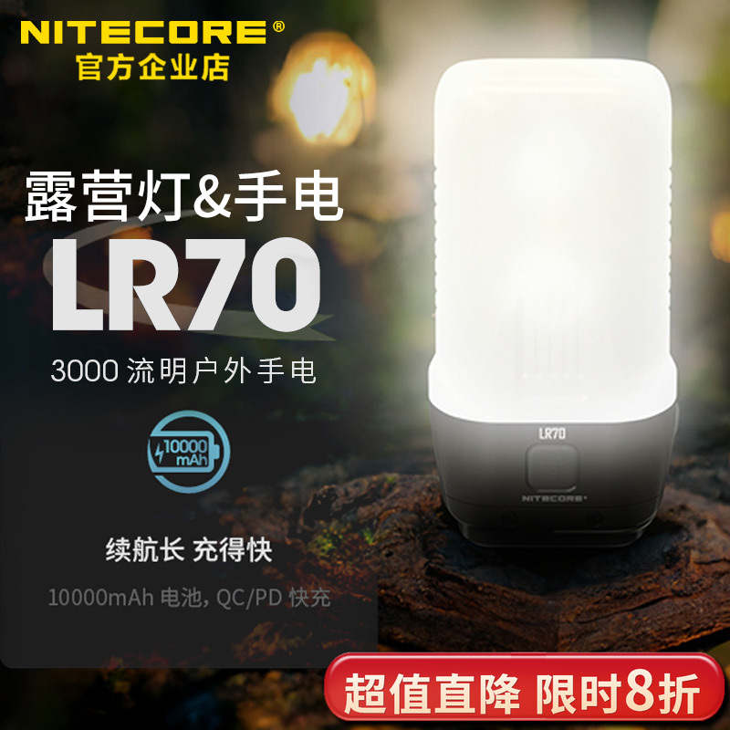 奈特科尔户外露营灯手电筒强光