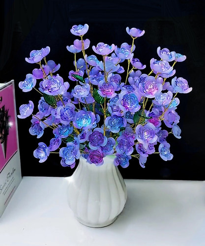 DIY手工玫瑰花材料包桌面摆件