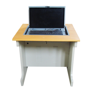 校通翻转电脑桌嵌入式 学校多媒体教室部队培训翻转主机隐藏无纸化