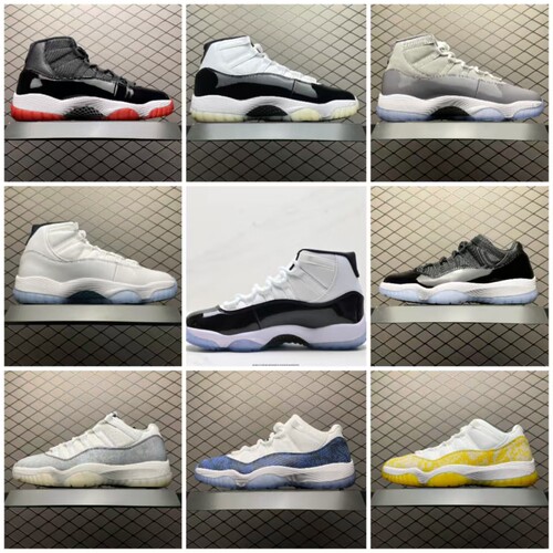 aj11大魔王运动大灌篮黑红康扣黑白男鞋传奇蓝球鞋蛇年限定lOW