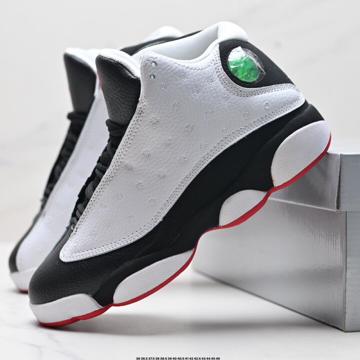 aj13男鞋反转熊猫黑白灰色黑红季后寨皇家蓝运动休闲篮球鞋OG复古