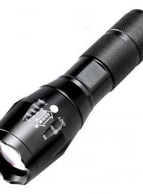 工厂直销伸缩变焦强光LED灯学生家用户外T6骑行可充电手电筒