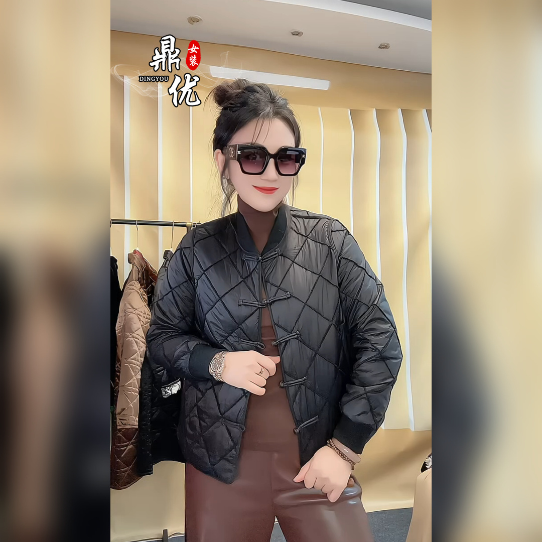 国风盘扣气质夹棉短外套舒