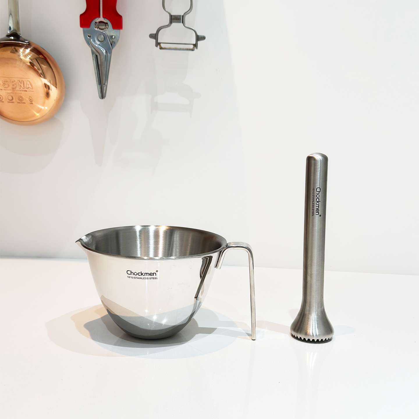 18/10不锈钢捣蒜器多用杯带手柄