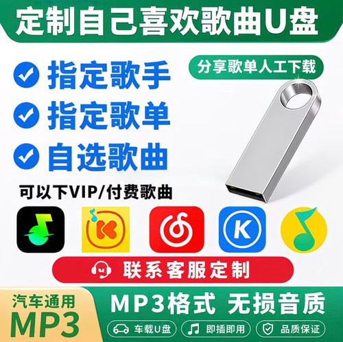 车载音乐U盘定制下载歌曲优盘