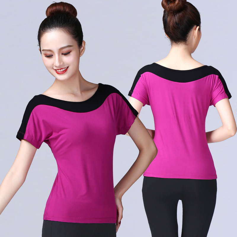 广场舞服装上衣短袖新款莫代尔跳舞衣服舞蹈服练功服女夏季成人|ruв категории Женская одежда, костюм/студенты школьную форму/обмундирования, профессионального женский костюм - от Buy2taobao.com для оказания профессиональной услуги покупки агента Taobao