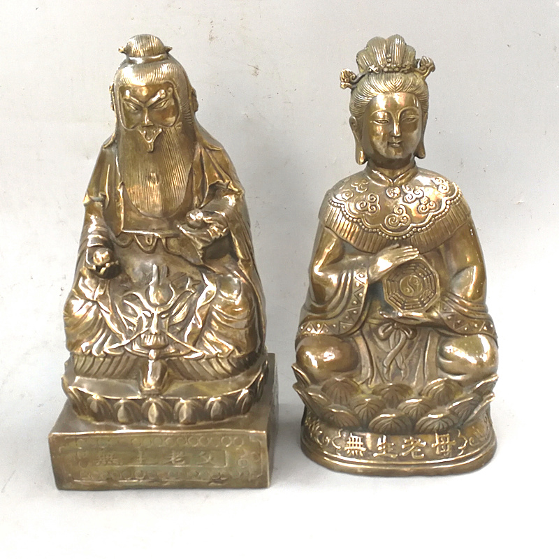 无生老母神像手工摆件客厅桌面