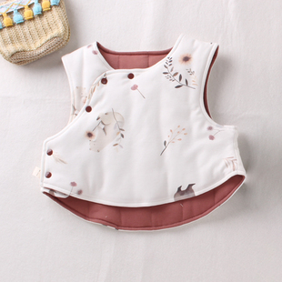 2026秋冬新款儿童马甲纯棉布男女宝宝棉坎肩中国风马夹加丝绵保暖