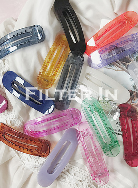 (半价清仓）有滤镜｜日本 lat*ice少女感透明糖果彩色大号发夹