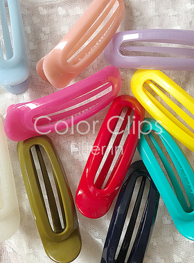 (半价清仓）有滤镜 韩国新款糖果色大号镂空发夹 lat*ice kas