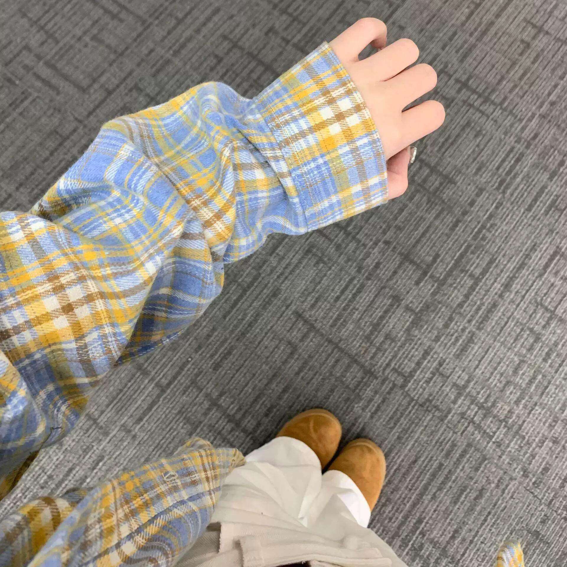 2026春秋格子衬衫女小衫