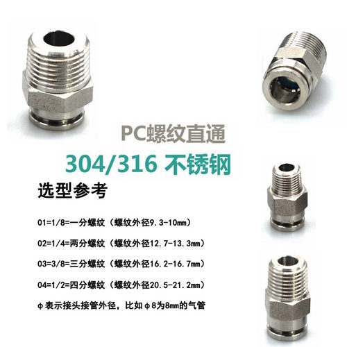 304不锈钢快插气管接头正品现货