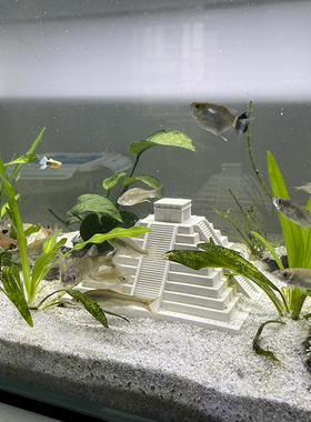 玛雅金字塔鱼缸造景装饰摆件水族箱草缸沉底微景观水泥创意大尺寸