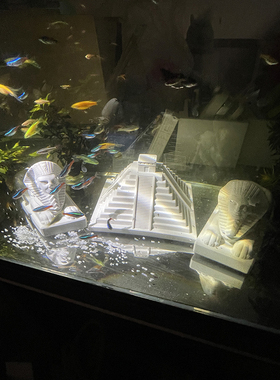 栩元水泥鱼缸造景埃及狮身人面像