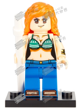 积木人仔大海贼XP100小娜女孩儿童益智拼装玩具礼物科睿