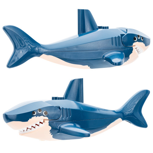 适用乐高动漫电锯人鲨鱼磨人毕姆第三方MOC拼装积木人仔玩具XP582