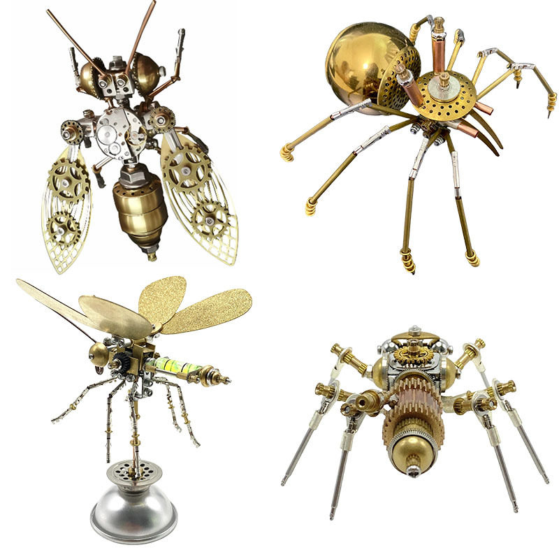 机械金属昆虫拼装模型精密玩具大蜜蜂3D立体手工diy桌面摆件礼物