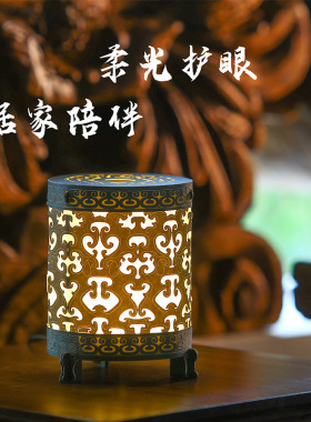 博物馆文创青铜器文物模型diy纸雕灯摆件小众家居装饰小夜灯