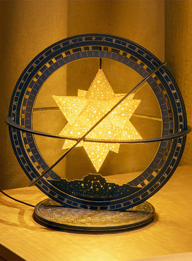 国潮纸雕灯礼物故宫紫禁星夜小夜灯摆件DIY手工拼装体验家居饰品