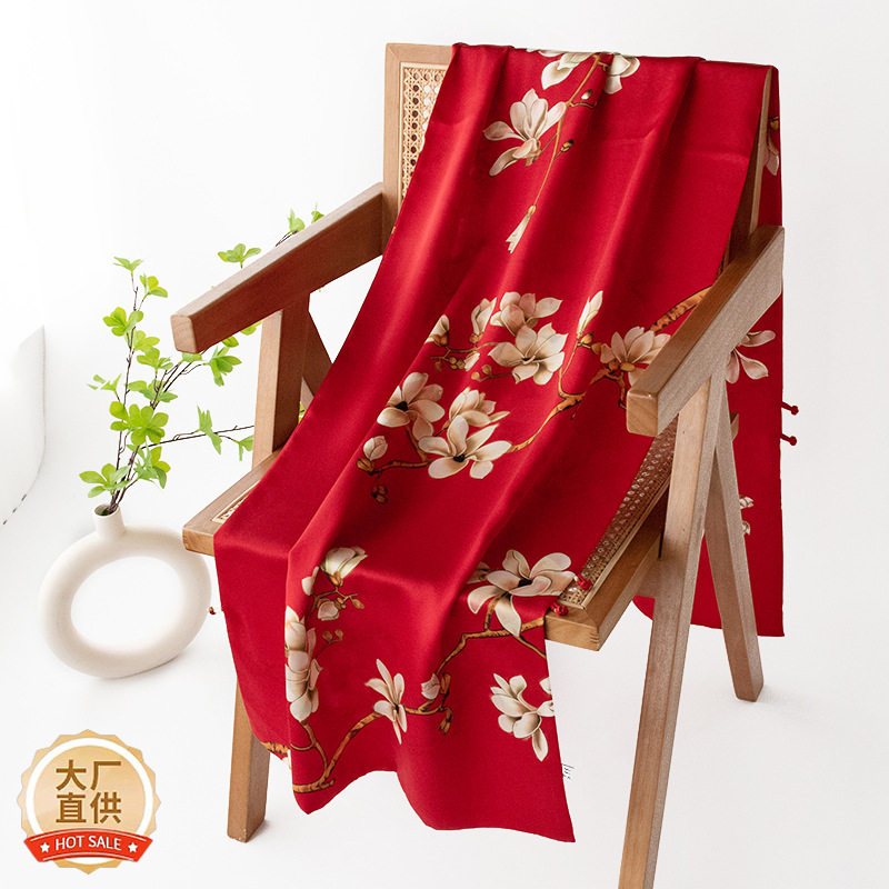 桑蚕丝丝巾礼盒2026大红花卉印花薄款围巾高级感女纱巾大披肩,服饰配件/皮带/帽子/围巾,围巾/丝巾/披肩,淘宝优惠券,粉丝福利购,淘宝优惠卷