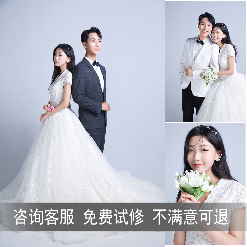 婚纱照精修写真亲子孕妇全家福专业修图p图穿帮水印ps艺术照网红