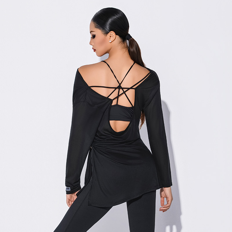 舞蹈拉丁舞成人上衣舞蹈服练功服