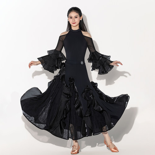 摩登舞交谊舞半身裙成人国标舞服