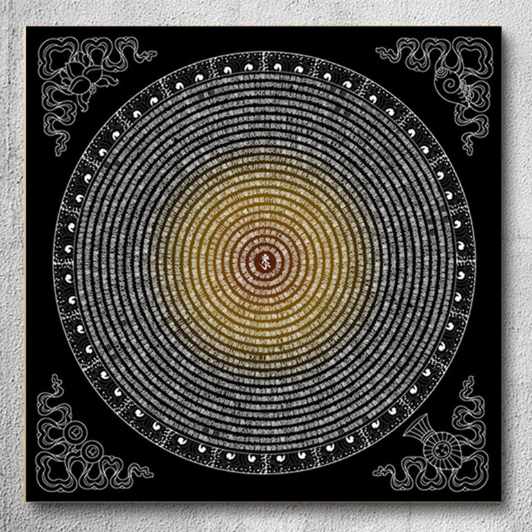 楞严咒坛城装饰画填色坛城描金