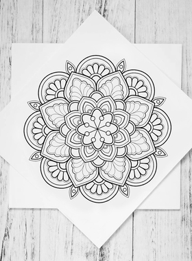 曼陀罗diy手绘填色曼陀罗心灵之路涂色画成人减压静心手绘画