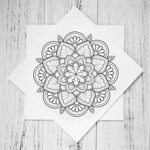 曼陀罗diy手绘填色曼陀罗心灵之路涂色画成人减压静心手绘画