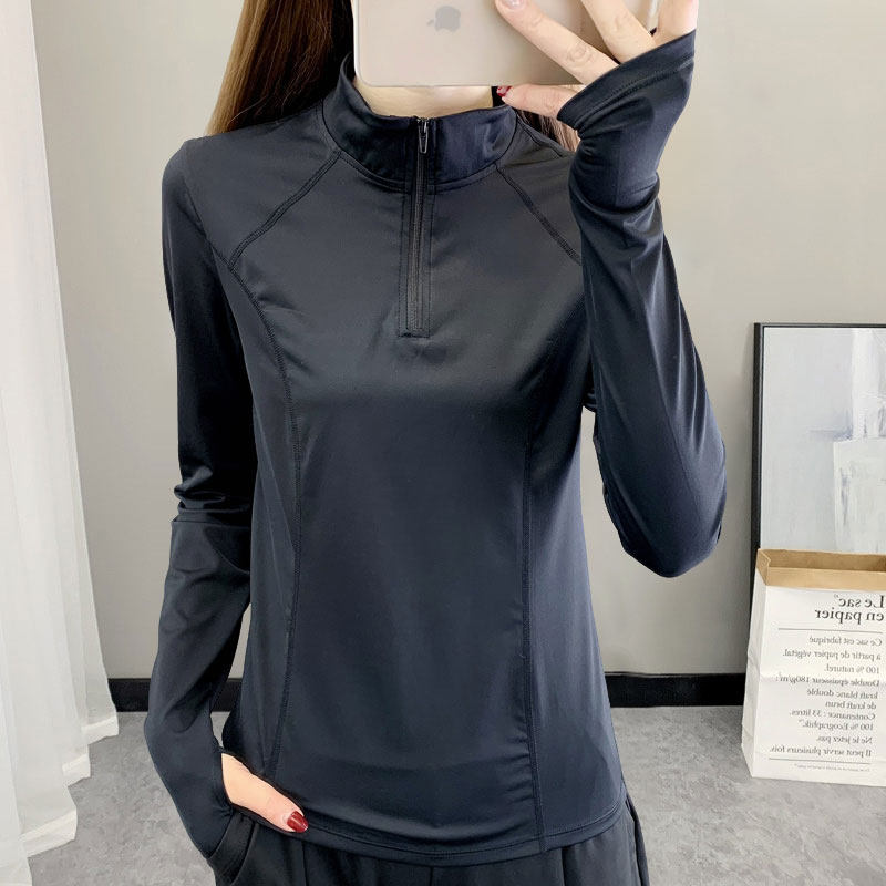 2025新款春季健身运动长袖女高级感上衣速干紧身专业晨跑步瑜伽服