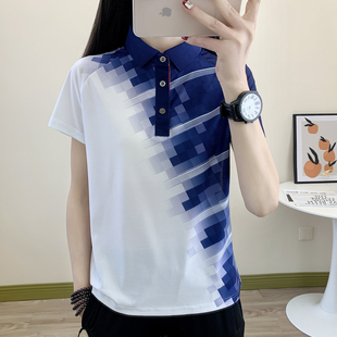 夏速干衣短袖T恤女健身羽毛球服男透气翻领POLO文化衫队服可印字