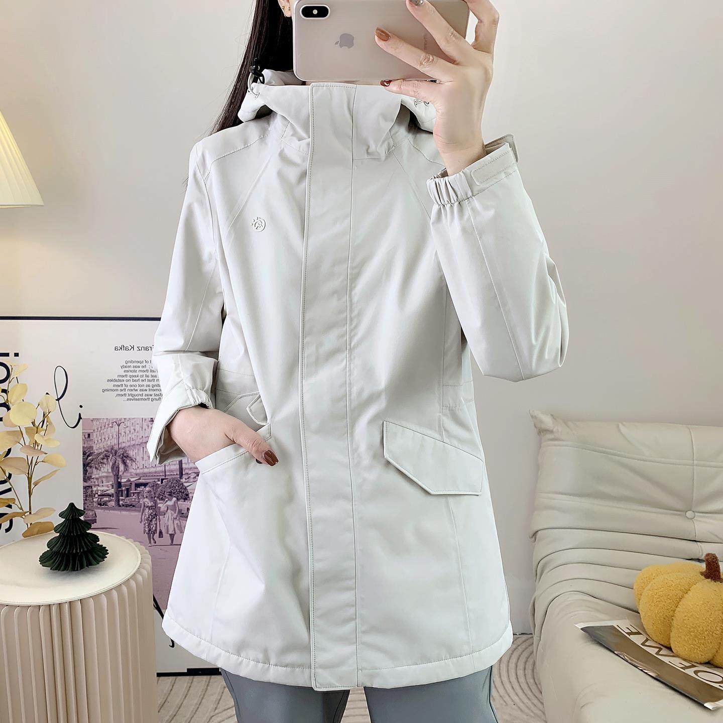 探拓加绒软壳衣女中长款加厚保暖挡风风衣外套户外旅行徒步冲锋衣,户外/登山/野营/旅行用品,抓绒衣,淘宝优惠券,粉丝福利购,淘宝优惠卷