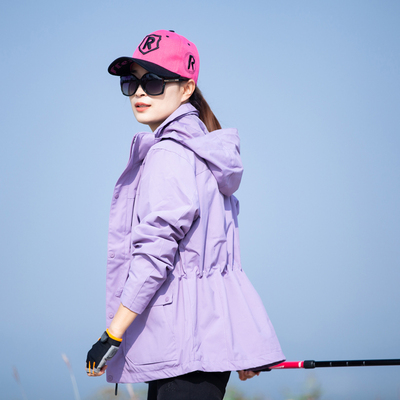 户外冲锋衣女2024秋冬防风摇粒绒内胆加厚可拆卸三合一软壳外套