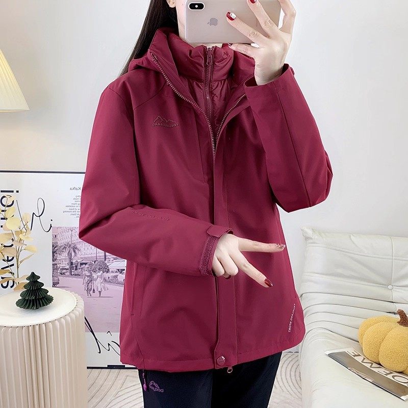 羽绒服女冬季加厚保暖冲锋衣男防风防水户外登山夹克情侣外套上衣
