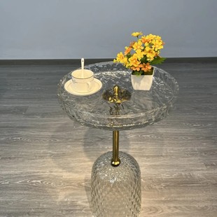 北欧亚克力透明边几ins轻奢小户型客厅简约茶几角几网红艺术圆形