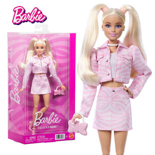 Barbie芭比娃娃Deluxe时尚达人系列之丹宁夹克风尚造型女孩玩具