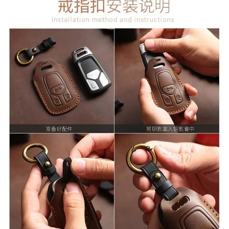 适本田摩托PCX160钥匙LEAD125SH300 NS110R遥控器真皮高档钥匙套