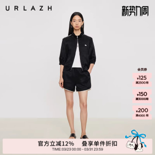 运动风休闲短裤 复古黑色百搭时尚 新款 URLAZH有兰夏季