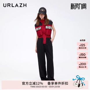 连体裤 URLAZH有兰新款 休闲运动拼接撞色工装 复古时尚 女 美式