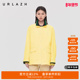 新款 商场同款 URLAZH有兰2025秋季 柠檬黄针织拼接宽松口袋风衣外套