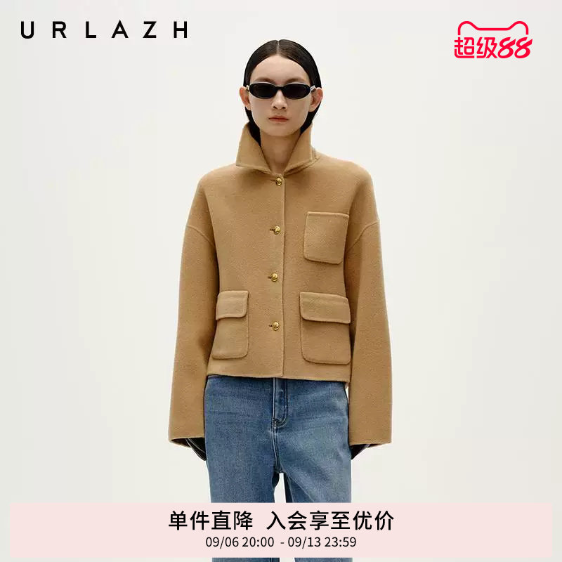 有兰驼色短款羊绒大衣图片