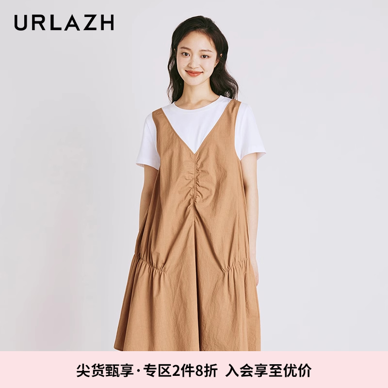 URLAZH有兰夏季新款复古纯棉气...