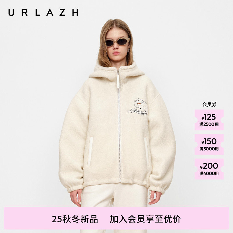 减龄U等等猫咪羊毛大衣外套