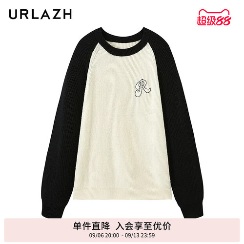 urlazh/有兰校园拼色毛衣