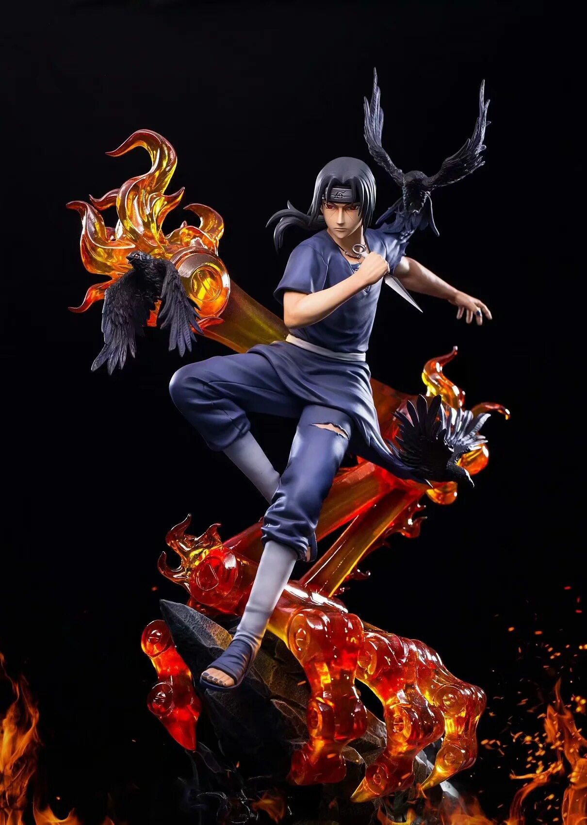 动漫玩具 火影 gk 宇智波鼬 幕后周年鼬 场景 雕像 盒装手办