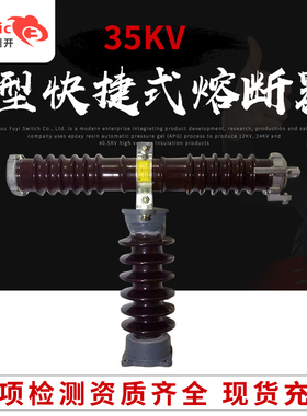 上海湘开35KV高压熔断器 户外(快捷式) 陶瓷绝缘 RXWO-35熔断器